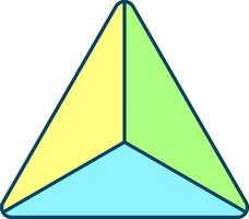 colorato tetraedro piatto icona o simbolo. vettore