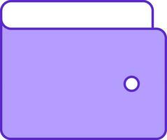 isolato portafoglio icona nel viola colore. vettore