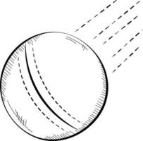 veloce palla icona o simbolo nel schizzi stile. vettore