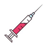 vaccino medico con siringa vettore