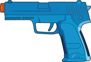 giocattolo pistola fatto di plastica isolato su bianca sfondo vettore Immagine