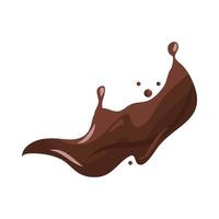 spruzzata di cacao al cioccolato vettore