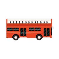trasporto urbano del veicolo a due piani di autobus rosso vettore