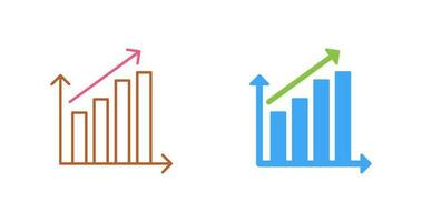 crescente statistica vettore icona