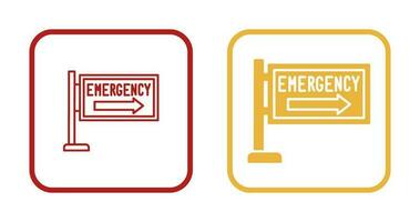 emergenza cartello vettore icona