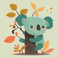 cartone animato carino koala orso vettore