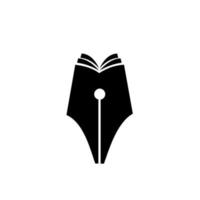 penna libro logo icona disegno illustrazione vettoriale