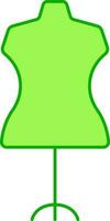 verde indossatrice icona nel piatto stile. vettore