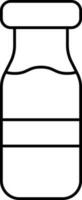 isolato latte bottiglia icona nel nero schema. vettore