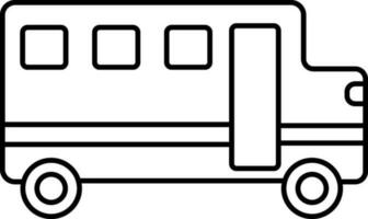 nero linea arte illustrazione di autobus icona. vettore