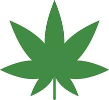piatto illustrazione di marijuana foglia icona. vettore