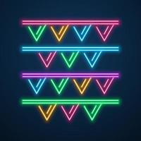 vettore del partito della decorazione della luce al neon