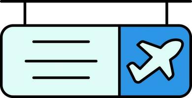 aeroporto cartello icona nel blu colore. vettore