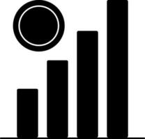 finanziario crescita grafico icona nel glifo stile. vettore