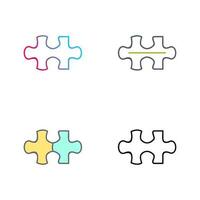 unico puzzle pezzo vettore icona