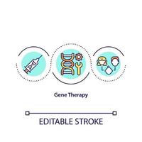 icona del concetto di terapia genica vettore
