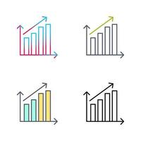 crescente statistica vettore icona