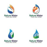 icona della natura acqua logo vettoriale