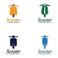 Ciclomotore scooter logo icona vettore illustrazione