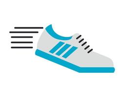 icona isolata di usura di sport di scarpe da corsa di tennis