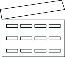 battacchio tavola nel nero linea arte illustrazione. vettore