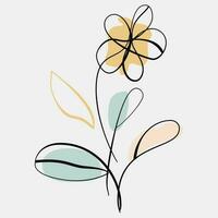 minimalista floreale vettore arte illustrazioni per occasioni modello Vintage ▾ moda mano disegnato arredamento