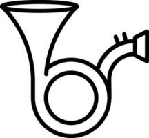 illustrazione di francese corno piatto icona. vettore