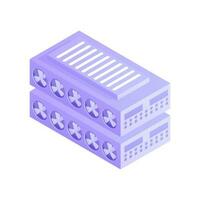 dati server illustrazione viola colore. vettore