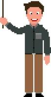 pixel arte illustrazione di uomo. vettore