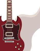 icona di vettore di chitarra elettrica su sfondo astratto