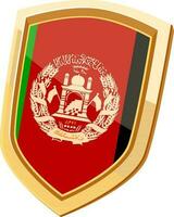 afghanistan nazione bandiera scudo per gli sport concetto. vettore