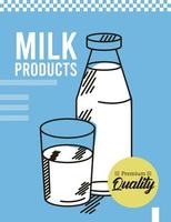 prodotto per bottiglie di latte vettore
