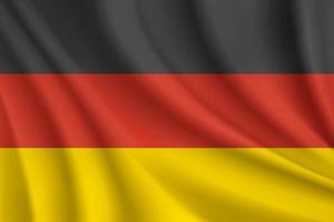 illustrazione della bandiera ondulata della Germania vettore