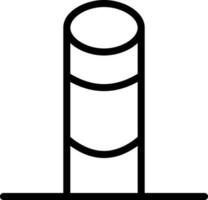 tre livello cilindro icona nel nero linea arte. vettore