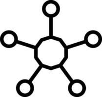 piatto stile connessione icona nel linea arte. vettore