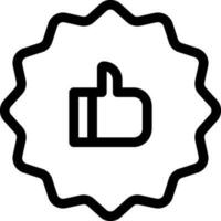 vettore illustrazione di pollice su etichetta icona.
