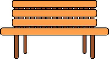 panchina icona per seduta concetto nel illustrazione. vettore