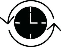 illustrazione di orologio con freccia cartello. vettore