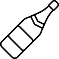linea arte illustrazione di Champagne bottiglia icona. vettore