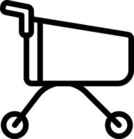 shopping carrello icona nel nero schema. vettore