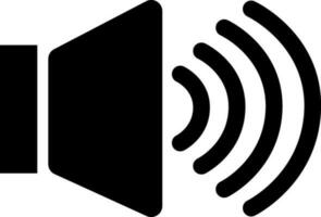 Audio altoparlante volume cartello o simbolo. vettore