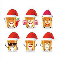 Santa Claus emoticon con arancia Natale regalo cartone animato personaggio vettore