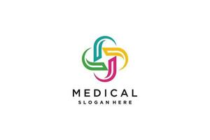 medico logo vettore con moderno colore design concetto