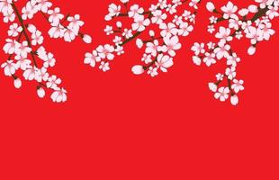 Abstract floral sakura fiore giapponese sfondo naturale illustrazione vettoriale