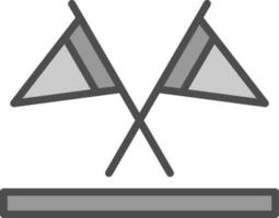 Due nero bandiere vettore icona design