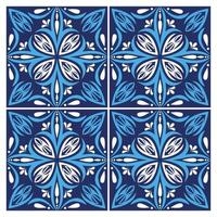 blu e bianco arte italiana in stile ceramica sfondo pattern vettore