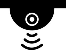 cctv telecamera glifo cartello o simbolo. vettore