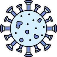 vettore illustrazione di blu virus.