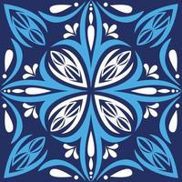 sfondo in ceramica italiana arte blu e bianco vettore