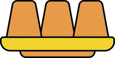 illustrazione jaggery piatto icona nel arancia e giallo colore. vettore